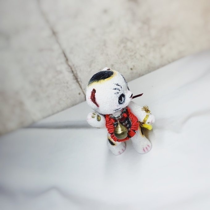 ハニーベア カスタム ミモザ ホワイト 招き猫 ラッキー 20