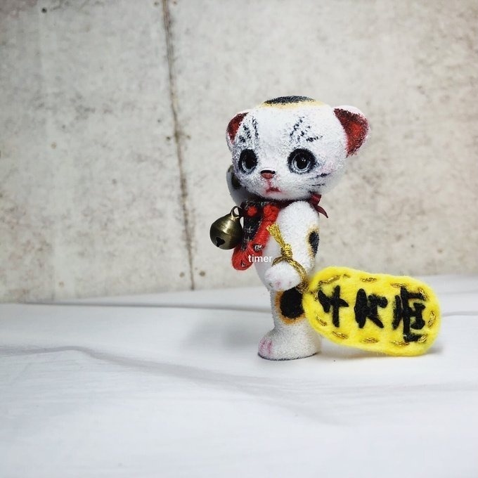 ハニーベア カスタム ミモザ ホワイト 招き猫 ラッキー 20