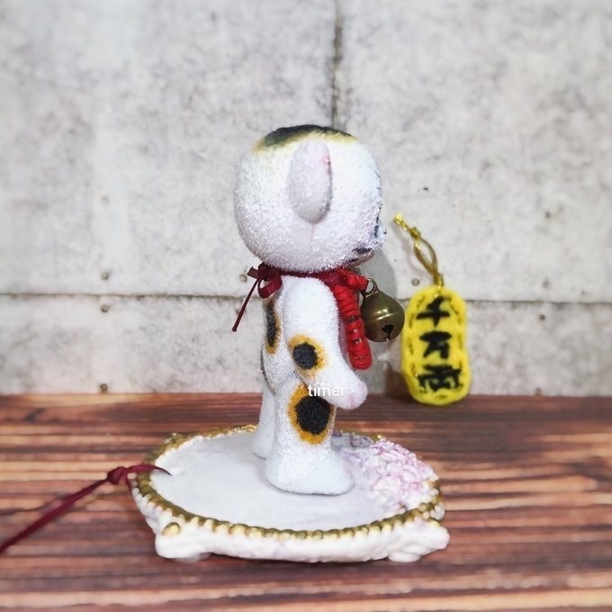 ハニーベア カスタム ミモザ ホワイト 招き猫 ラッキー 20