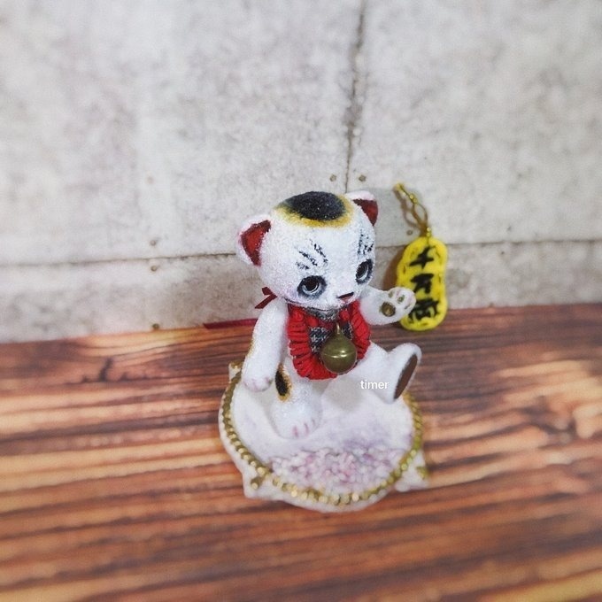 ハニーベア カスタム ミモザ ホワイト 招き猫 ラッキー 20