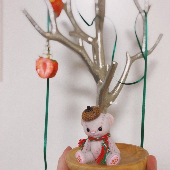 ハニーベア カスタム ミモザ ホワイトグレー 秋 栗 雪ちゃん 23