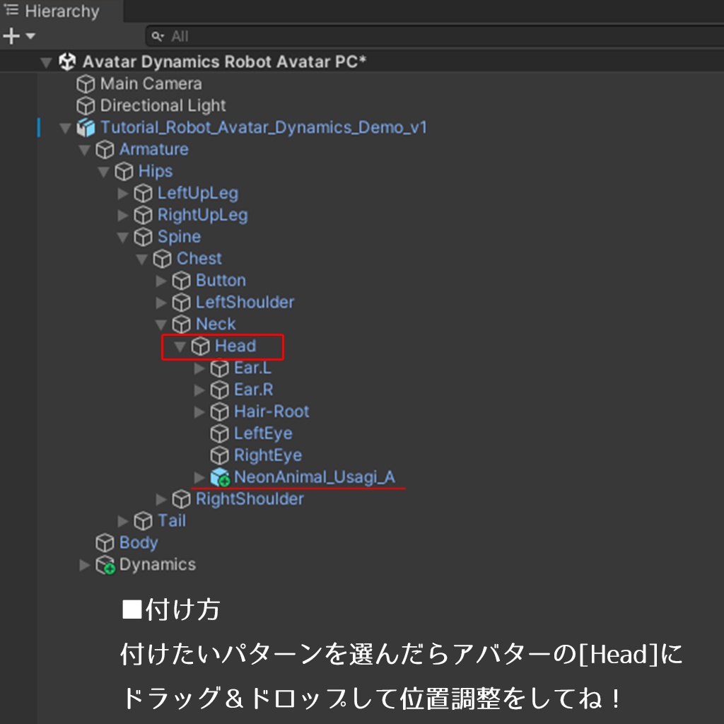 ネオンアニマルヘイロー【VRChatアクセサリー】