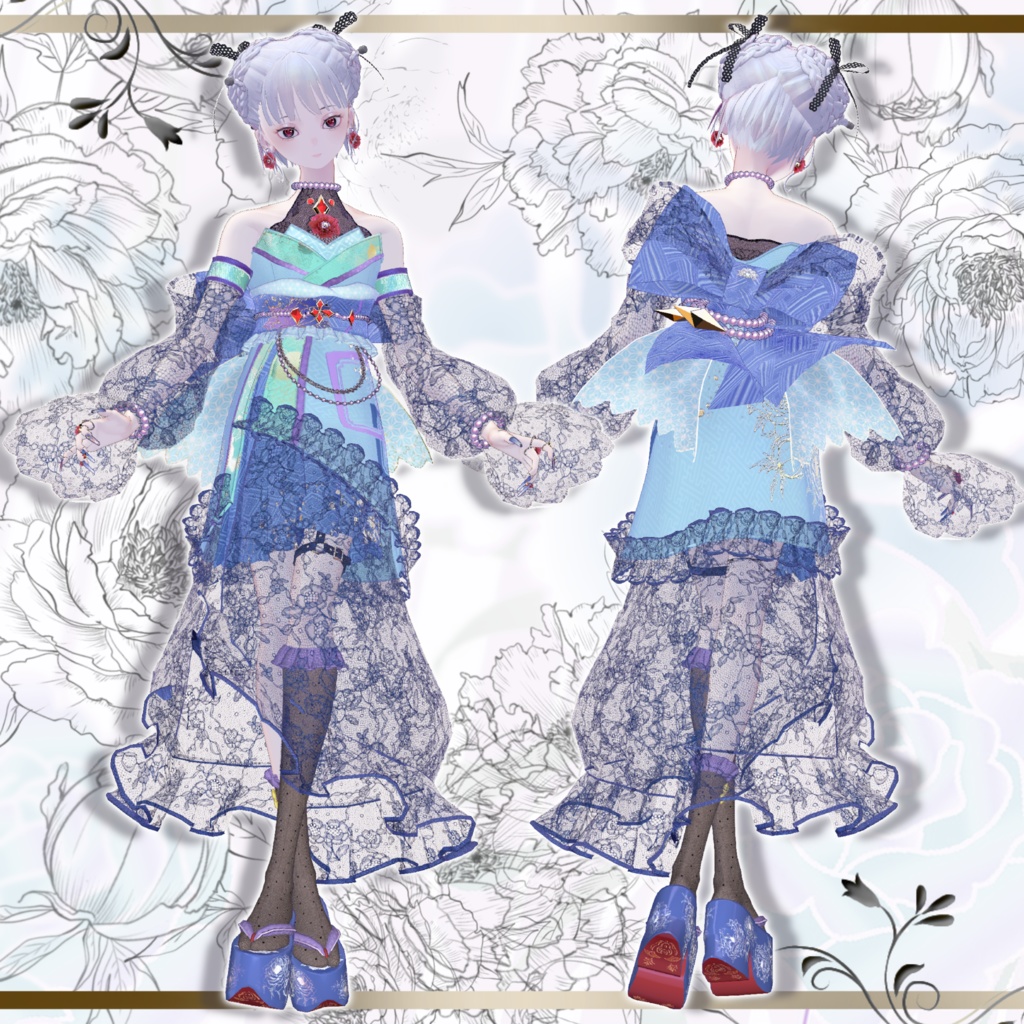 和風ベールドレスJ-styleVeilDress【ポチ】