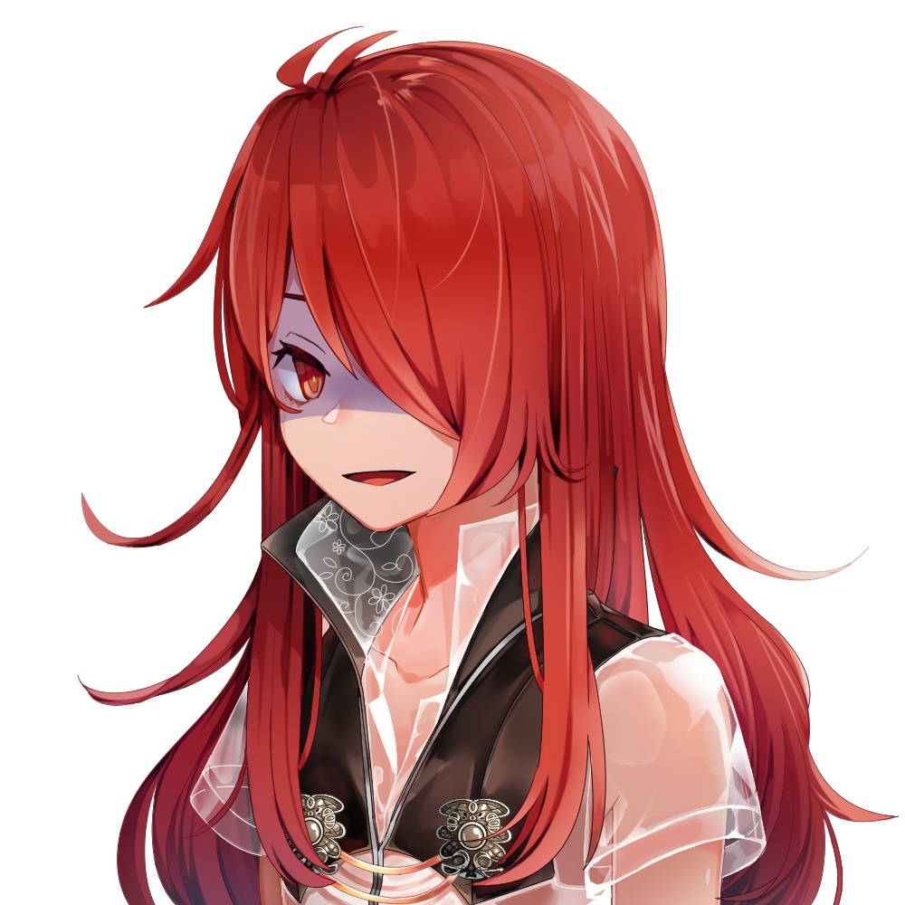 TRPGバストアップ立ち絵_赤髪の男の娘_sample版