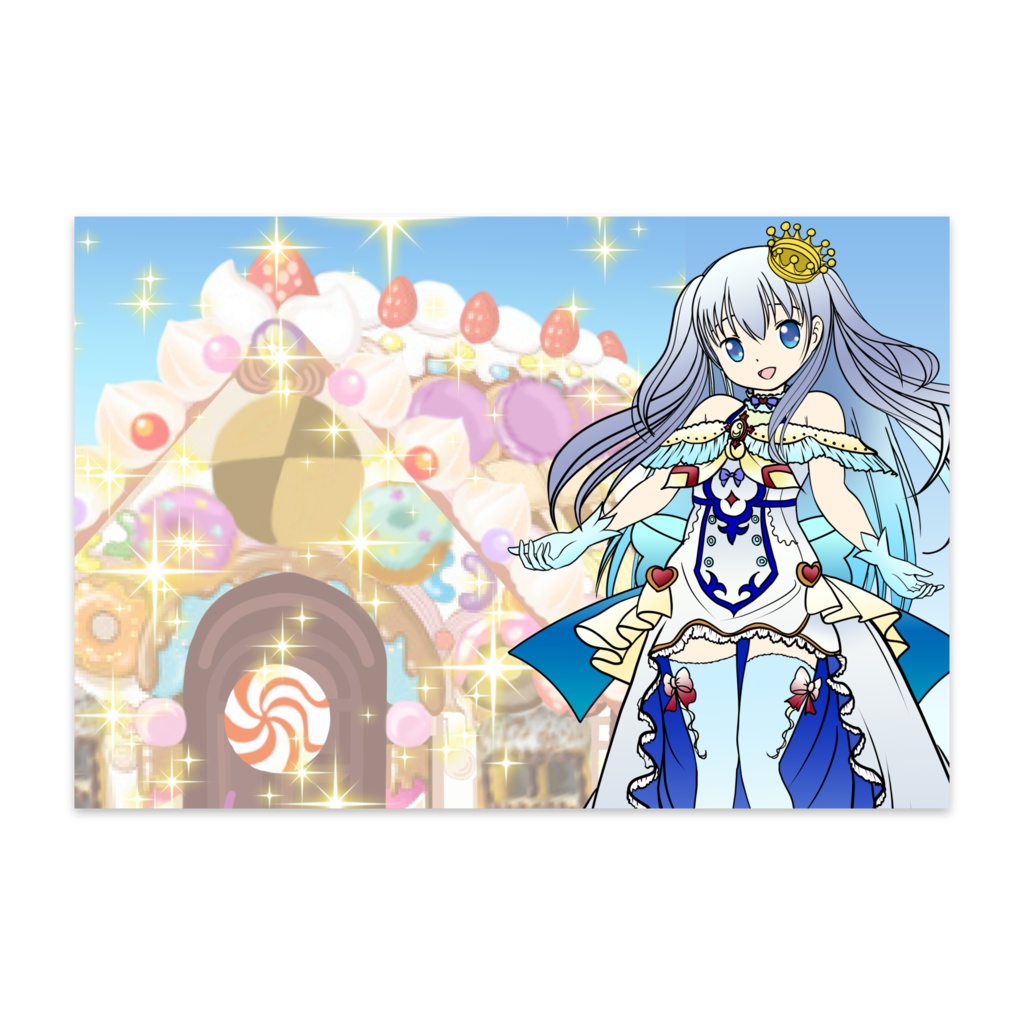 お菓子の家と女神さま　POSTCARD