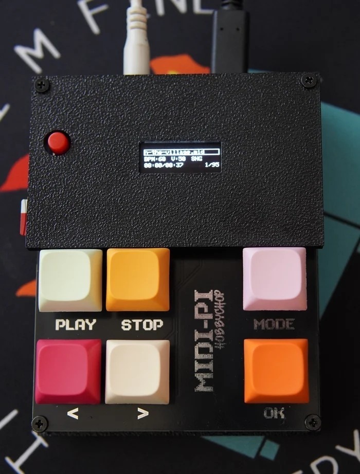 MIDI-PI ポータブルMIDI出力ファイルプレーヤー