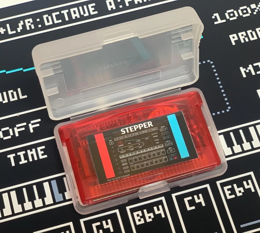 STEPPER v1.8 Chiptuneシーケンサー(GBA用 16ステップ