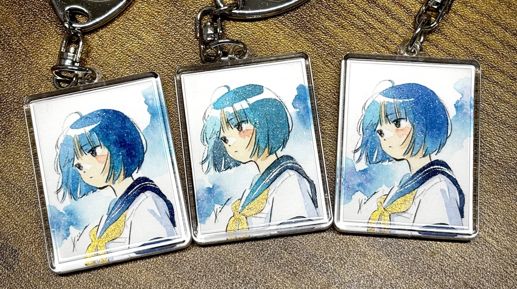水彩キーホルダー