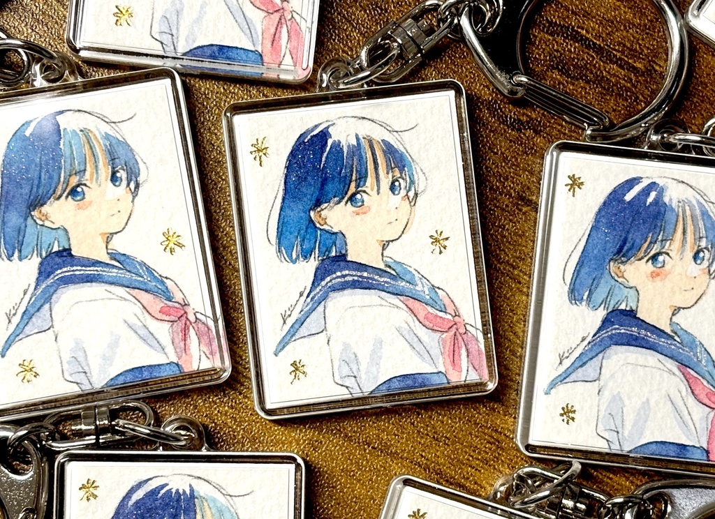 水彩キーホルダー