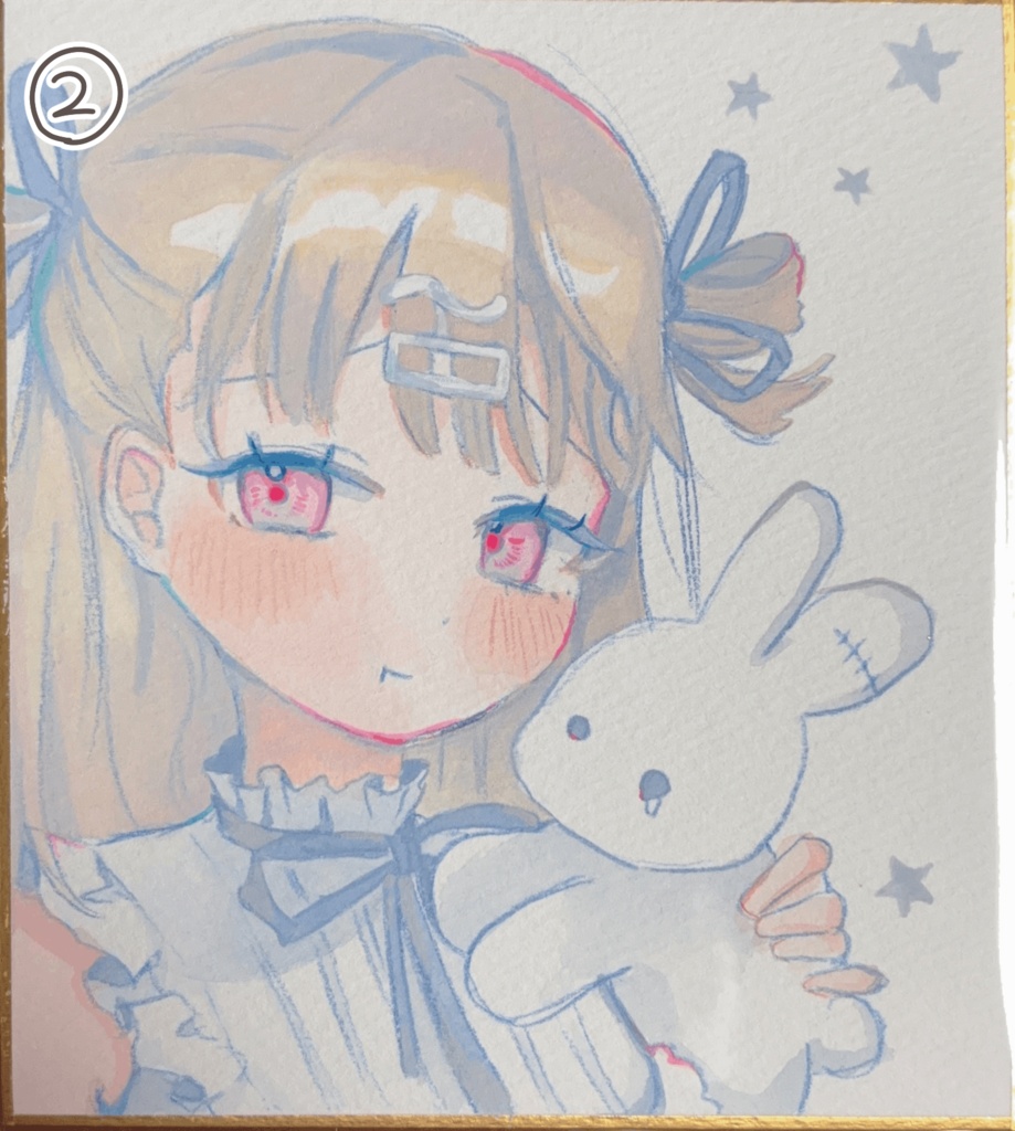 【新作】色紙原画(アクリルガッシュ)