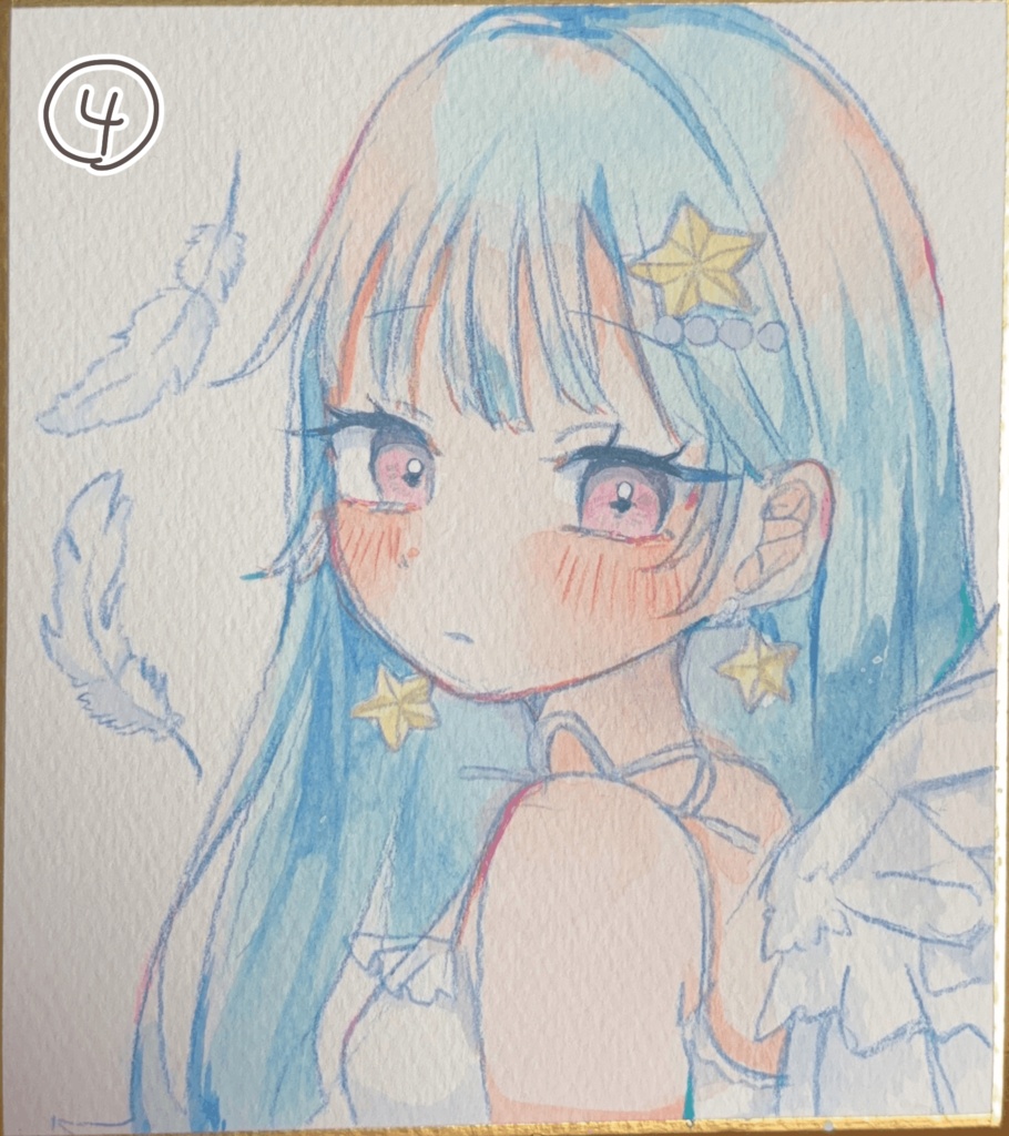 【新作】色紙原画(アクリルガッシュ)