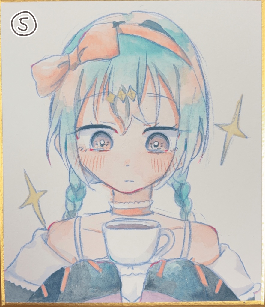 【新作】色紙原画(アクリルガッシュ)