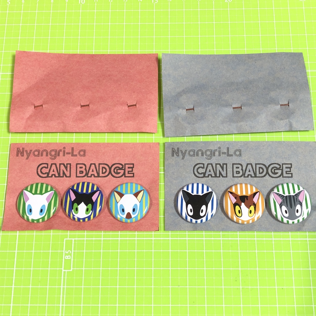 ネコ缶バッジセット