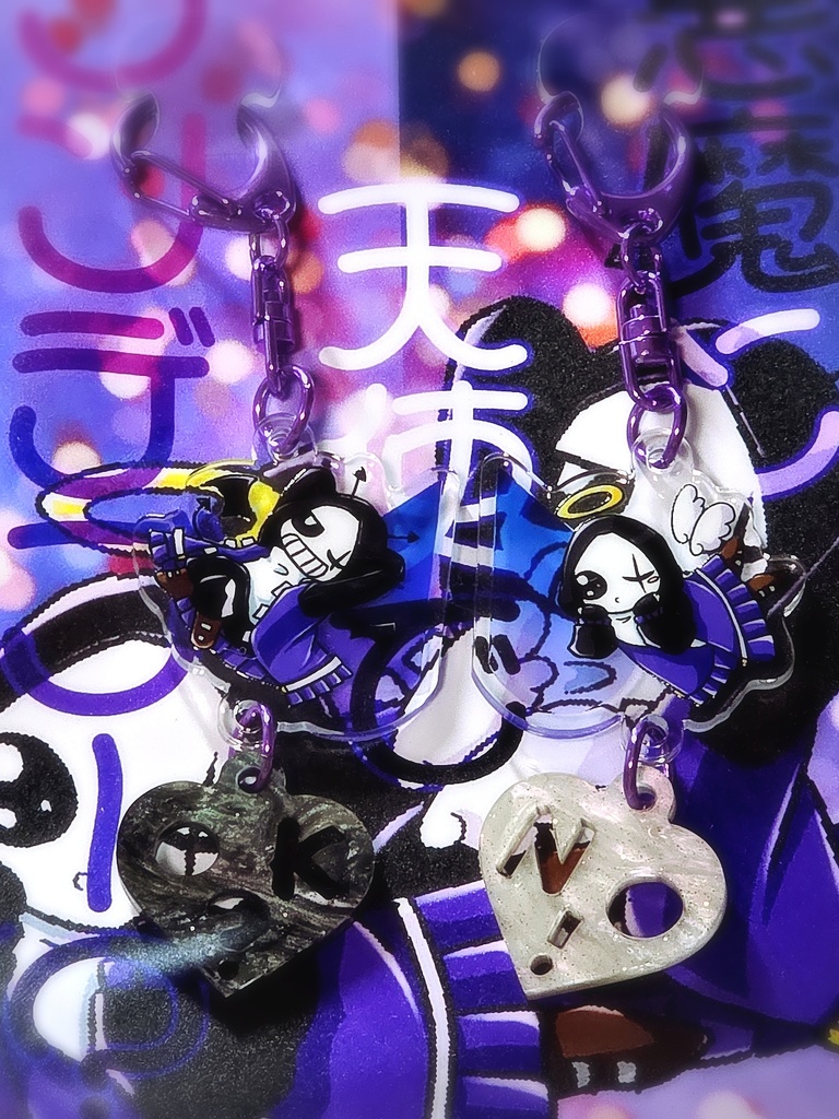 何の役にも立たない天使&悪魔エピックペアアクリルキーホルダー