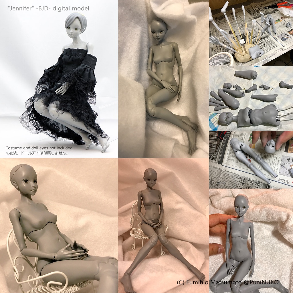 Jennifer-BJD Digital models ,3Dprintable(STL files)
