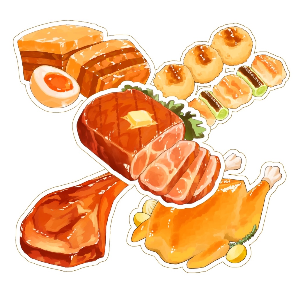 お肉ステッカー