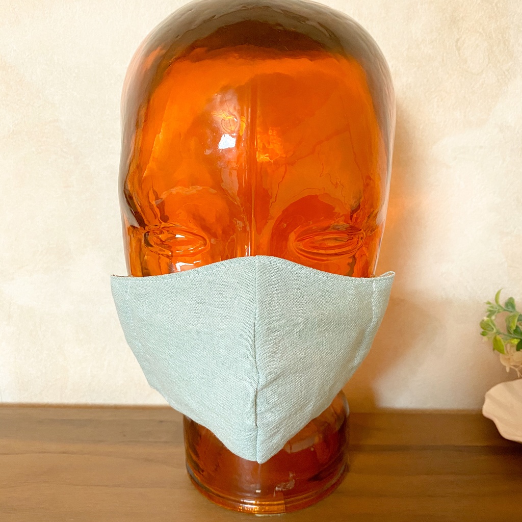 匿名配送■布マスク■フィルターポケット付き 大人用 シンプル グリーン 花柄