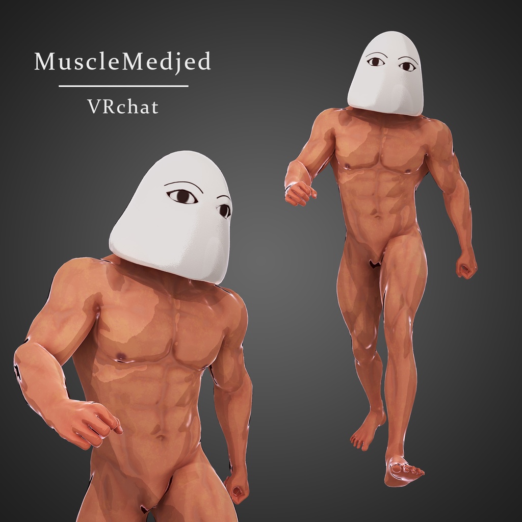 筋肉メジェド様 3Dモデル