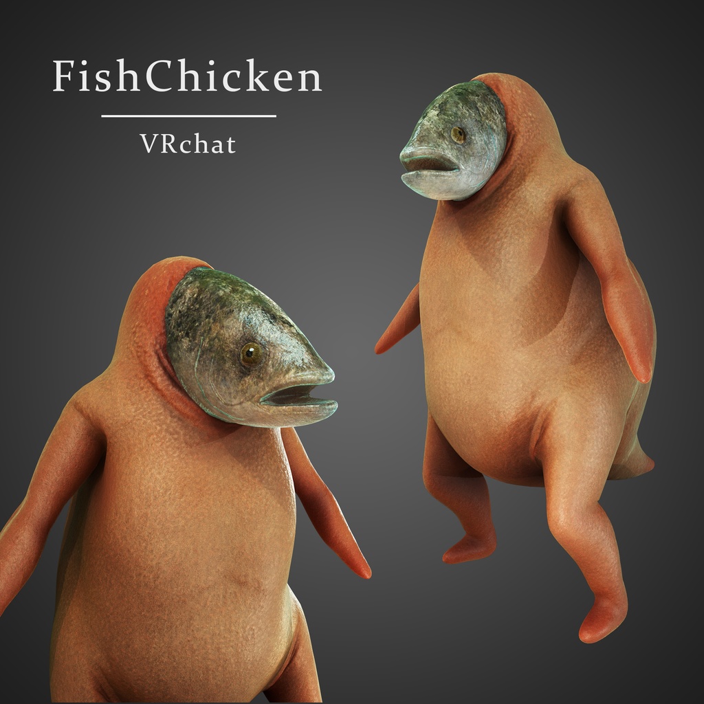 オリジナル 魚チキン 3Dモデル