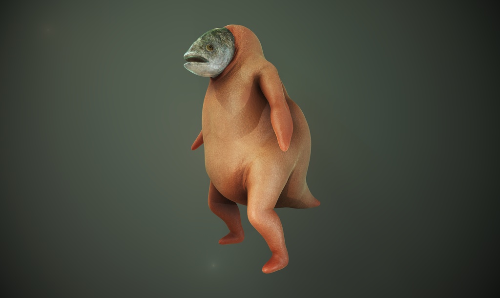 オリジナル 魚チキン 3Dモデル