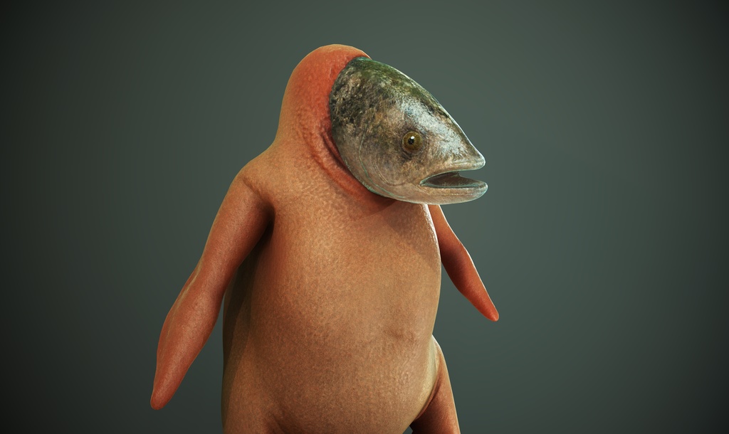 オリジナル 魚チキン 3Dモデル