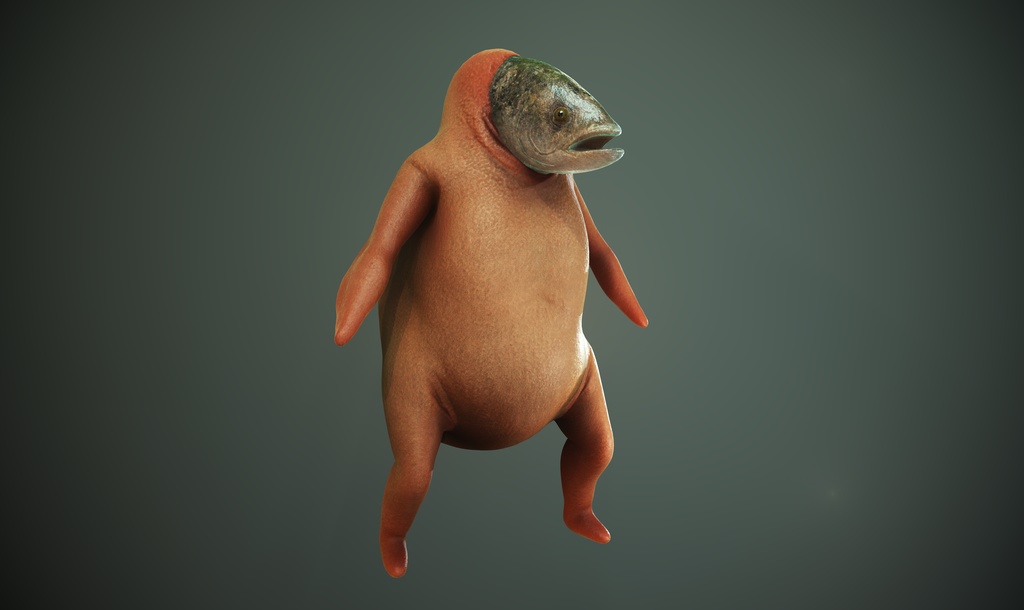 オリジナル 魚チキン 3Dモデル