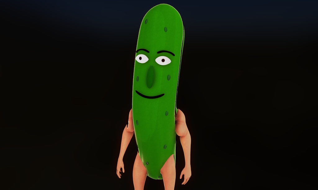 リスニング四天王(きゅうり) 3Dモデル