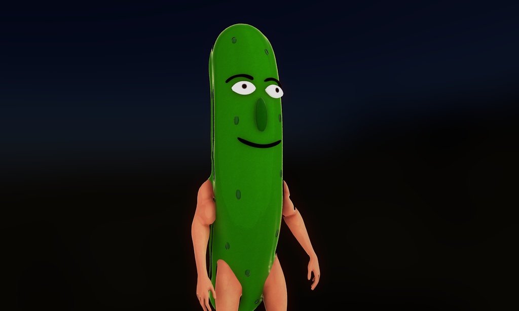 リスニング四天王(きゅうり) 3Dモデル