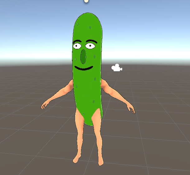 リスニング四天王(きゅうり) 3Dモデル