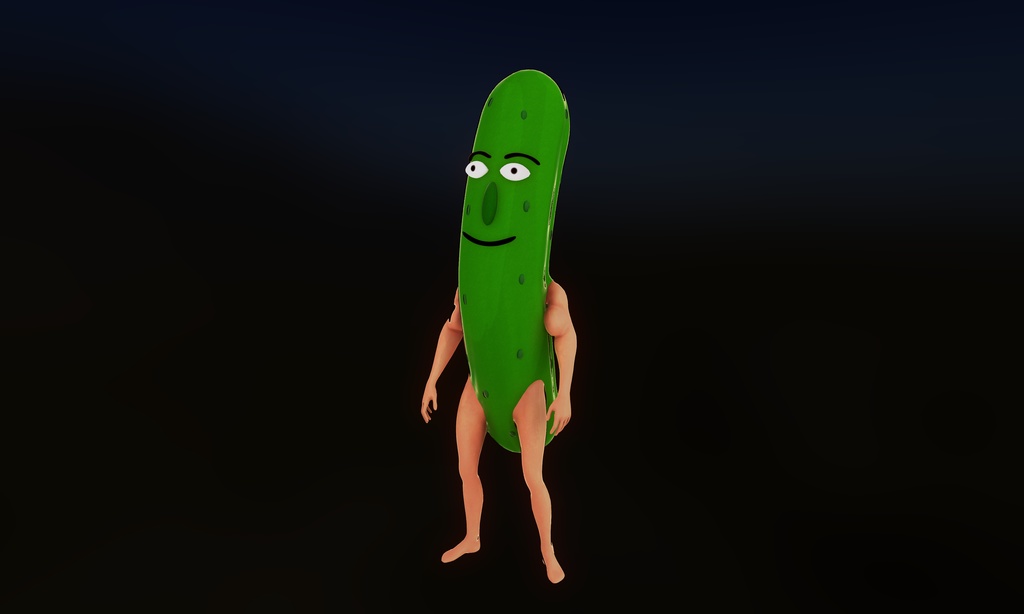 リスニング四天王(きゅうり) 3Dモデル