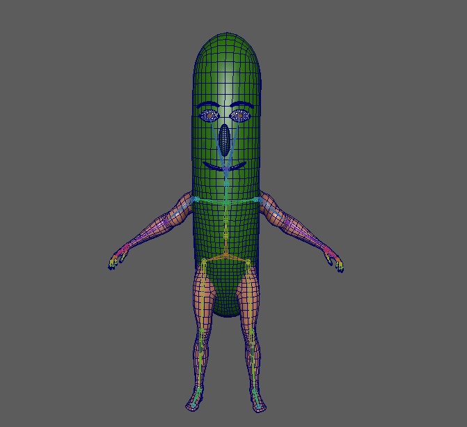 リスニング四天王(きゅうり) 3Dモデル