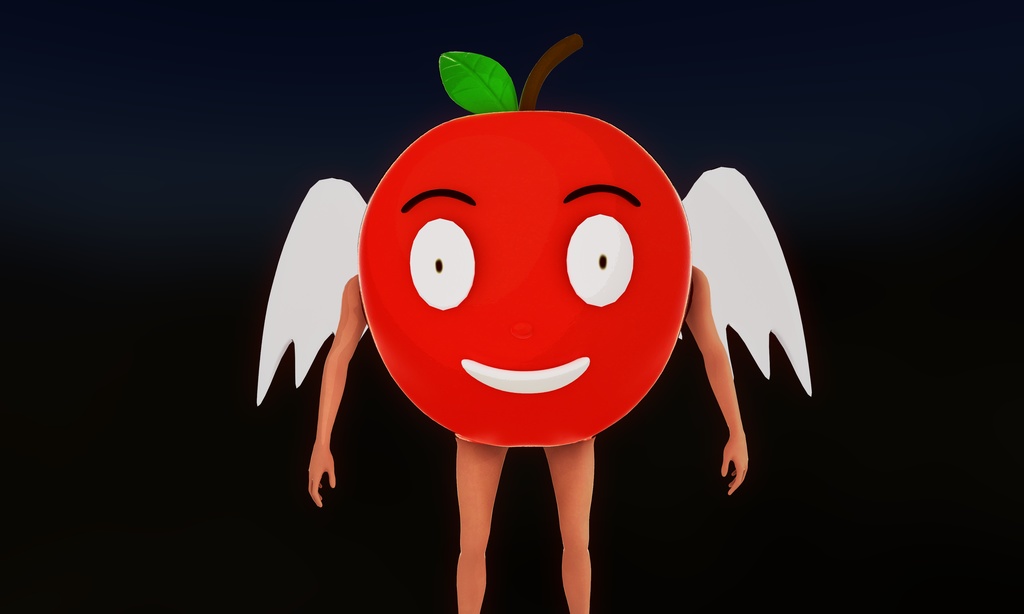 リスニング四天王(りんご) 3Dモデル