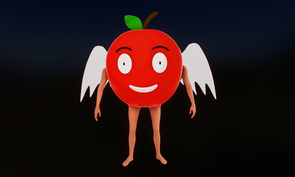 リスニング四天王(りんご) 3Dモデル