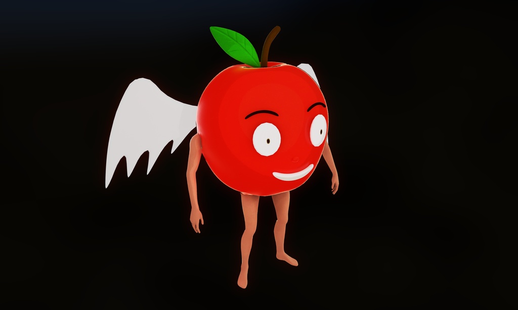 リスニング四天王(りんご) 3Dモデル