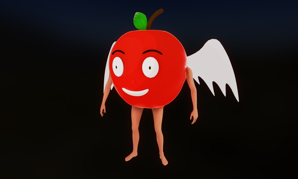 リスニング四天王(りんご) 3Dモデル