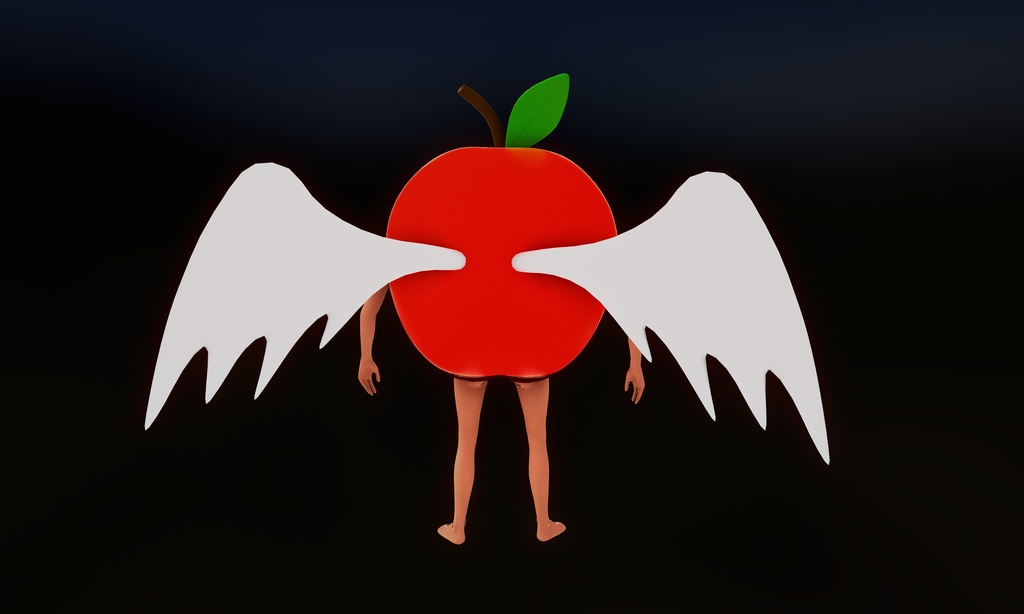 リスニング四天王(りんご) 3Dモデル