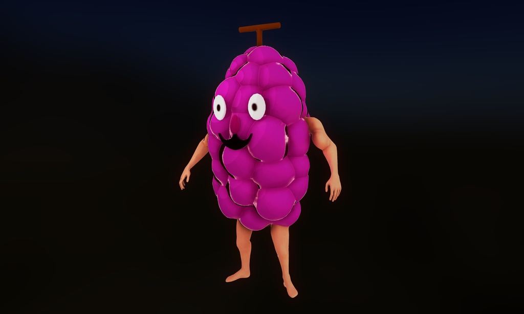 リスニング四天王(ぶどう) 3Dモデル