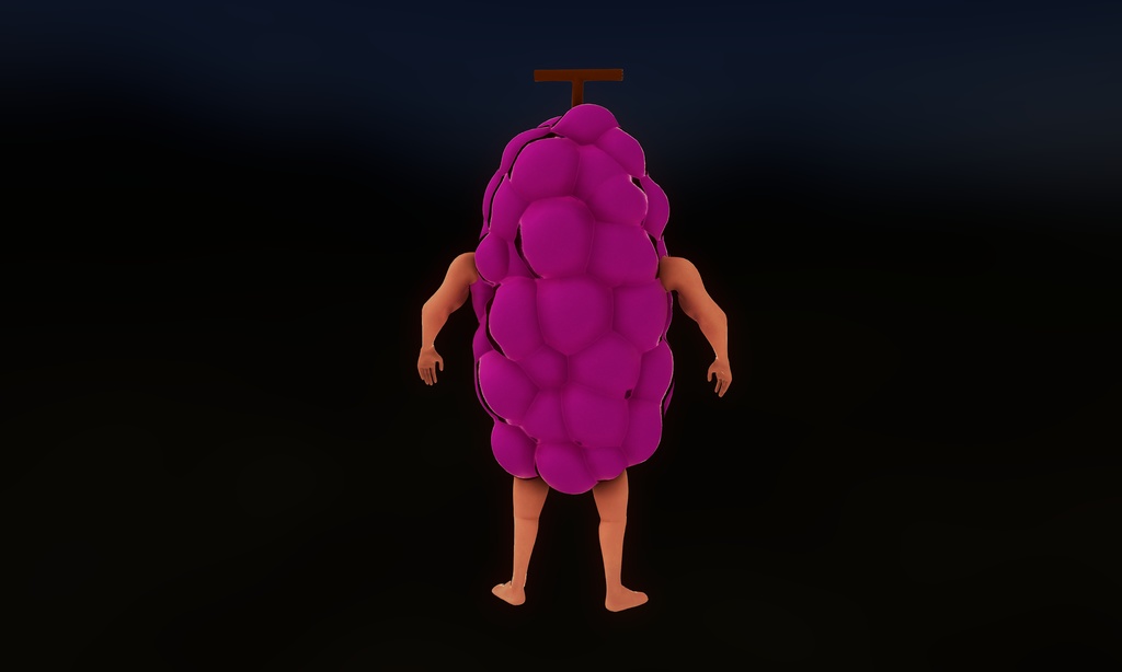 リスニング四天王(ぶどう) 3Dモデル