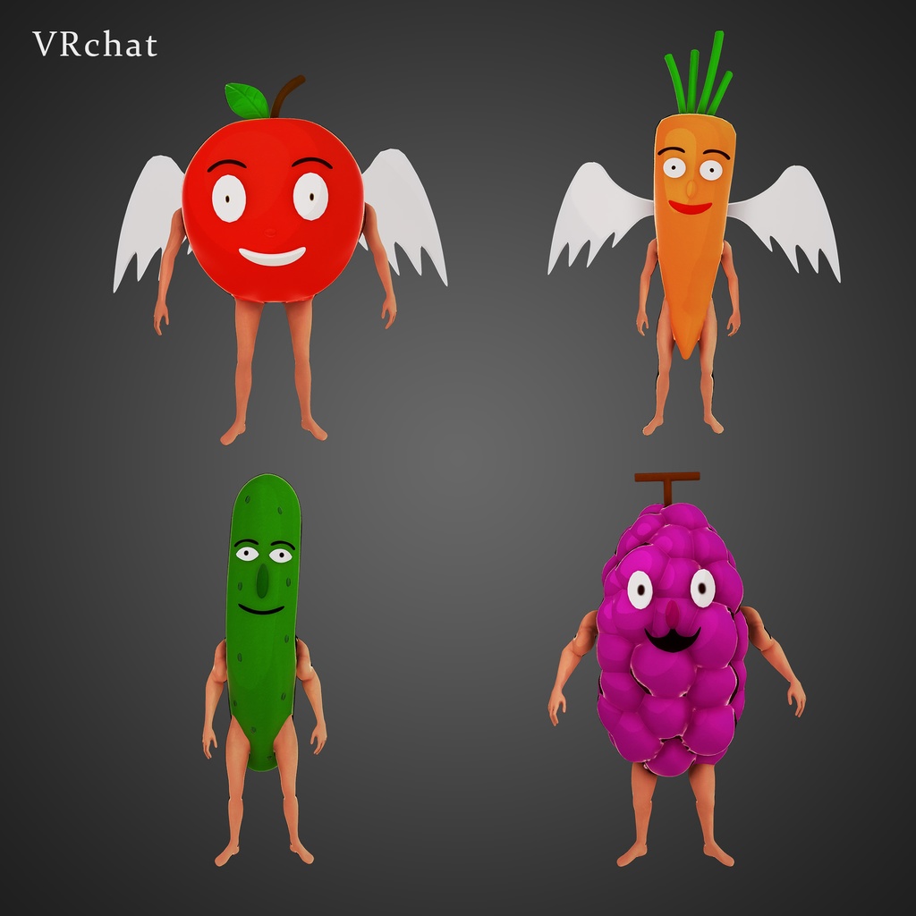 リスニング四天王(全キャラ) 3Dモデル