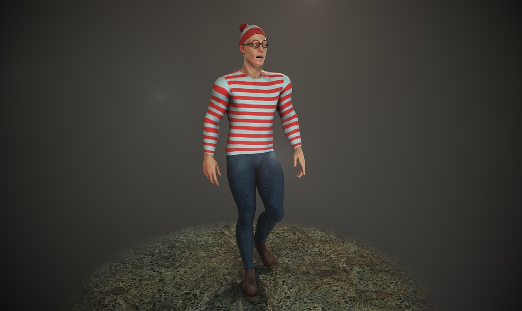 探される男 3Dモデル