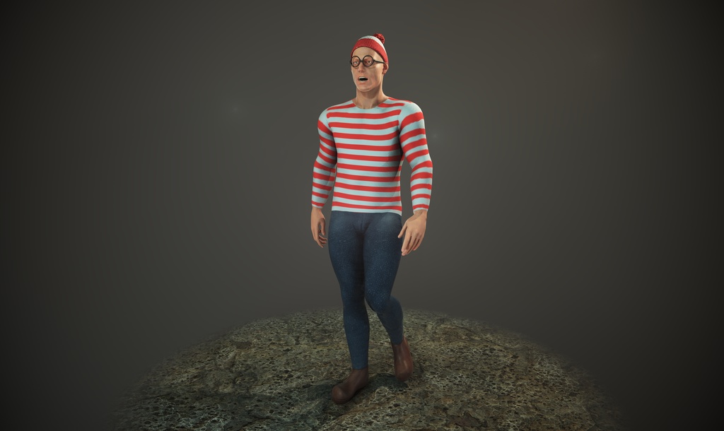 探される男 3Dモデル