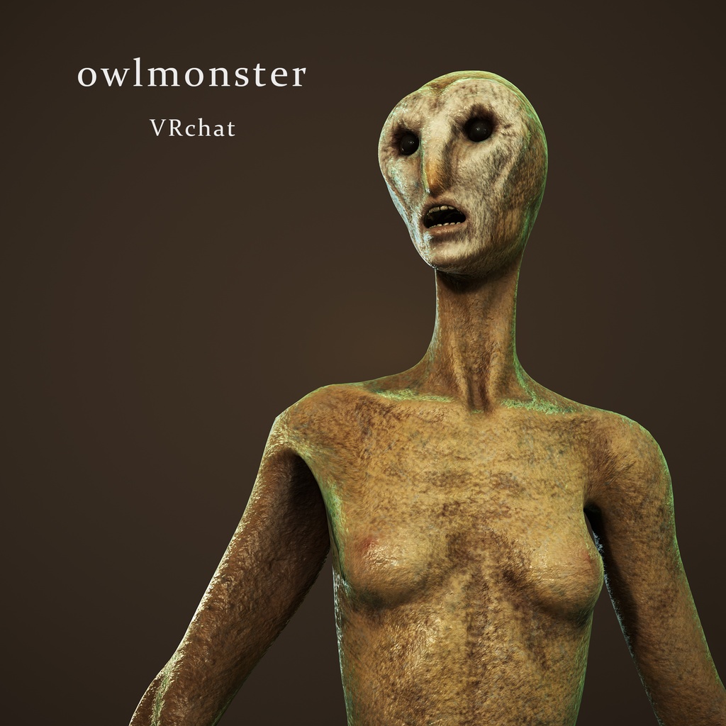 オリジナル フクロウ男 3Dモデル