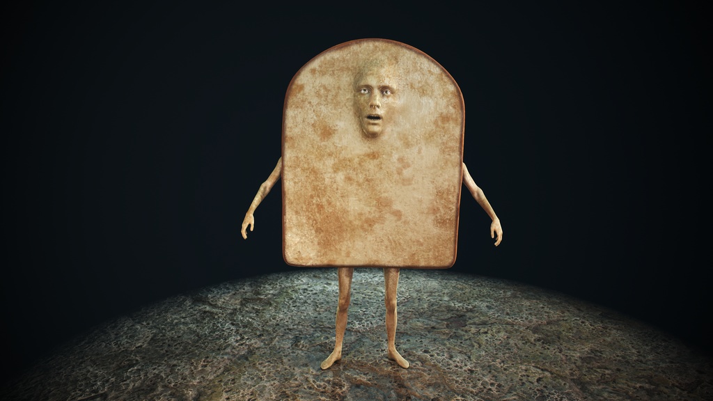 オリジナル パン男 3Dモデル