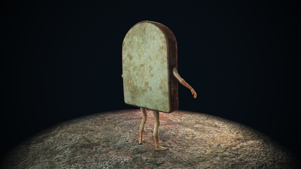 オリジナル パン男 3Dモデル