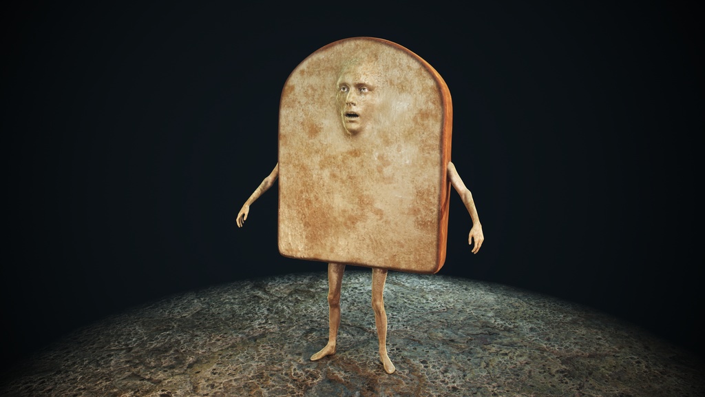 オリジナル パン男 3Dモデル