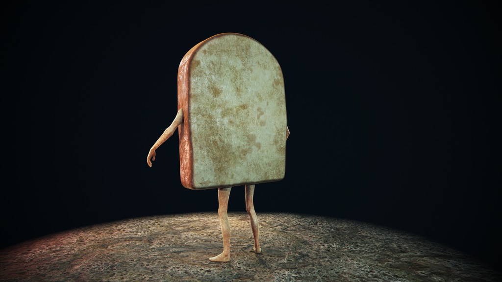 オリジナル パン男 3Dモデル