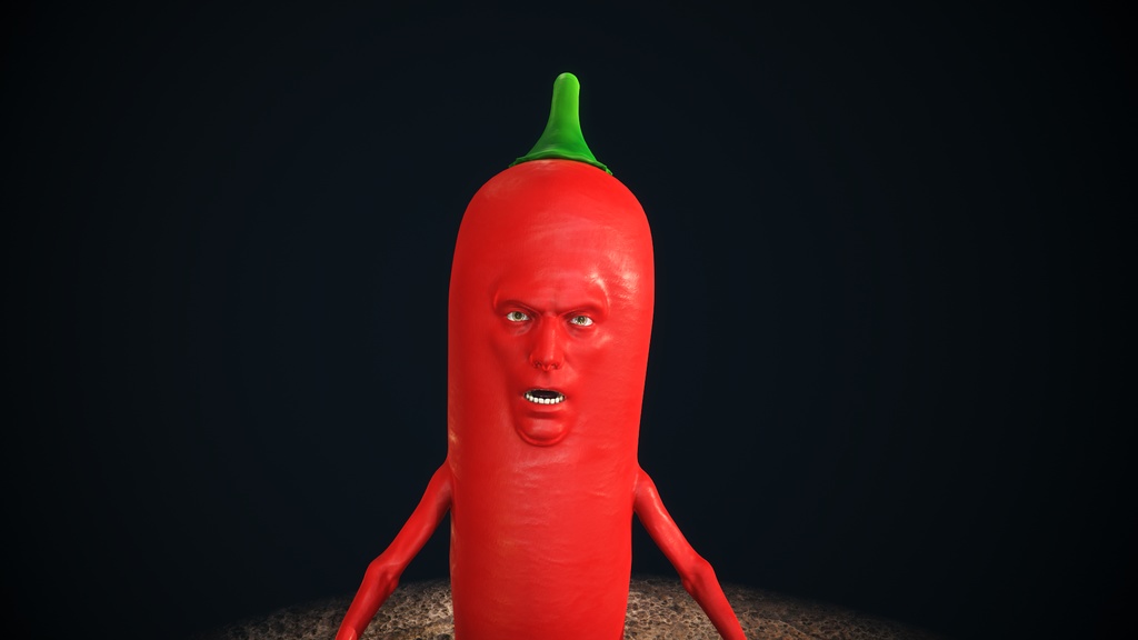 オリジナル 唐辛子男 3Dモデル