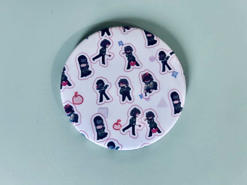 クリスと器とソウルの缶ミラー