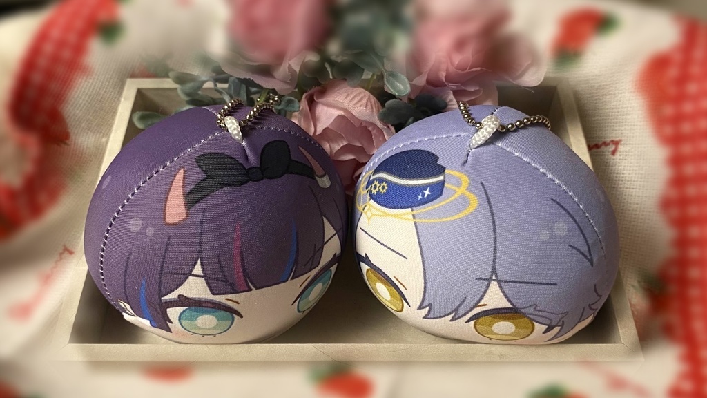 おもちストラップ セット組【花宵凛桜・皇黒夢】