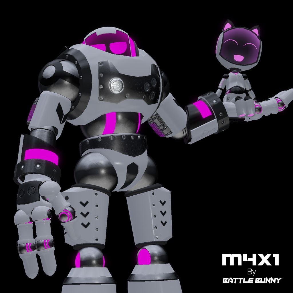 [Original 3D Model] M4X1 VRChat Robot Avatar - Battle Bunny Mods - BOOTH